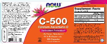 NOW C-500 Calcium Ascorbate-C - supplement