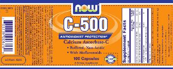 NOW C-500 Calcium Ascorbate-C - supplement