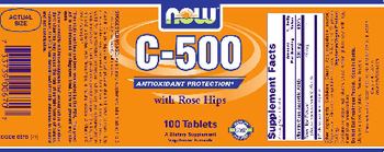 NOW C-500 With Rose Hips - supplement