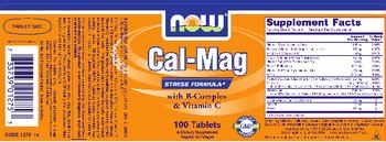 NOW Cal-Mag with B-Complex & Vitamin C - supplement