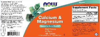 NOW Calcium & Magnesium - supplement