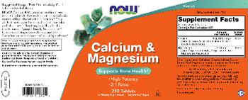 NOW Calcium & Magnesium - supplement