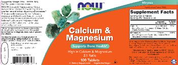 NOW Calcium & Magnesium - supplement