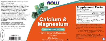 NOW Calcium & Magnesium - supplement