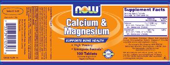 NOW Calcium & Magnesium - supplement