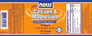 NOW Calcium & Magnesium Softgel - supplement