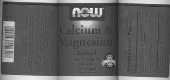 NOW Calcium & Magnesium Softgel With Vitamin D And Zinc - supplement