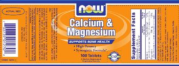 NOW Calcium & Magnesium - supplement