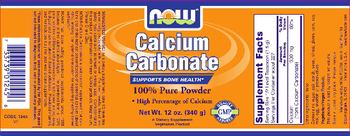 NOW Calcium Carbonate 100% Pure Powder - supplement
