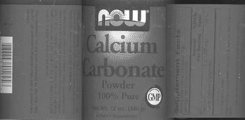 NOW Calcium Carbonate Powder - supplement