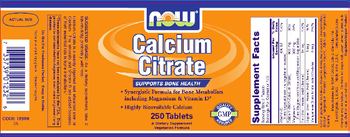 NOW Calcium Citrate - supplement