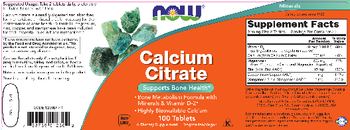 NOW Calcium Citrate - supplement