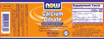 NOW Calcium Citrate - supplement