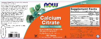 NOW Calcium Citrate - supplement