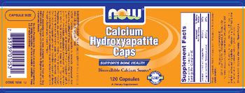 NOW Calcium Hydroxyapatite Caps - supplement