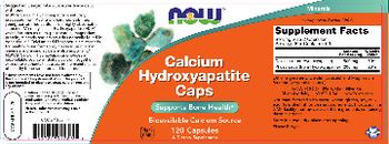 NOW Calcium Hydroxyapatite Caps - supplement