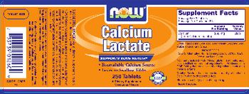 NOW Calcium Lactate - supplement