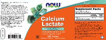 NOW Calcium Lactate - supplement