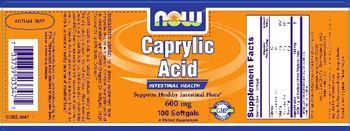 NOW Caprylic Acid 600 mg - supplement