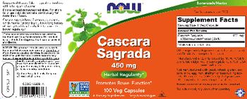 NOW Cascara Sagrada 450 mg - supplement