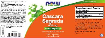 NOW Cascara Sagrada 450 mg - supplement