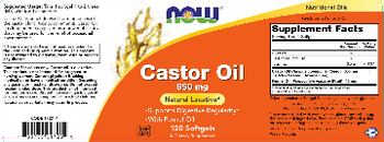 NOW Castor Oil 650 mg - supplement