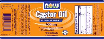 NOW Castor Oil 650 mg - supplement