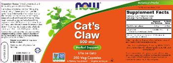 NOW Cat's Claw 500 mg - supplement
