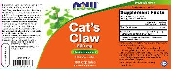 NOW Cat's Claw 500 mg - supplement