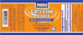 NOW Cat's Claw Extract - supplement