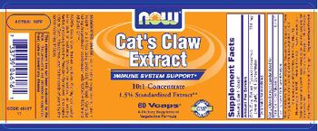 NOW Cat's Claw Extract - supplement