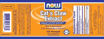 NOW Cat's Claw Extract - supplement