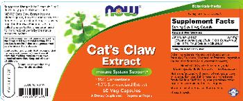 NOW Cat's Claw Extract - supplement