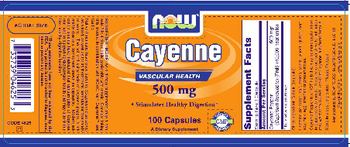 NOW Cayenne 500 mg - supplement