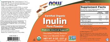 NOW Certified Organic Inulin - supplement