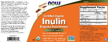 NOW Certified Organic Inulin - supplement