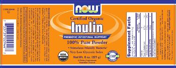 NOW Certified Organic Inulin - supplement