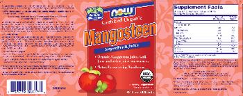 NOW Certified Organic Mangosteen SuperFruit Juice - supplement