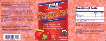 NOW Certified Organic Mangosteen SuperFruit - supplement