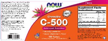 NOW Chewable C-500 Natural Cherry-Berry Flavor - supplement