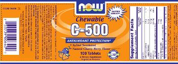 NOW Chewable C-500 Natural Cherry-Berry Flavor - supplement