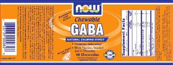 NOW Chewable GABA Natural Orange Flavor - supplement