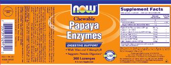 NOW Chewable Papaya Enzymes - supplement