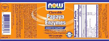 NOW Chewable Papaya Enzymes - supplement