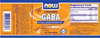 NOW Chewbale GABA Natural Orange Flavor - supplement