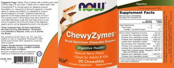 NOW ChewyZymes Natural Berry Flavor - supplement