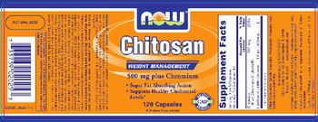 NOW Chitosan 500 mg Plus Chromium - supplement