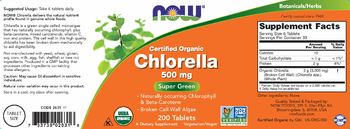 NOW Chlorella 500 mg - supplement