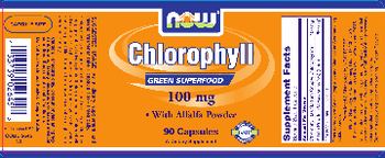 NOW Chlorophyll 100 mg - supplement