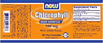 NOW Chlorophyll 100 mg - supplement